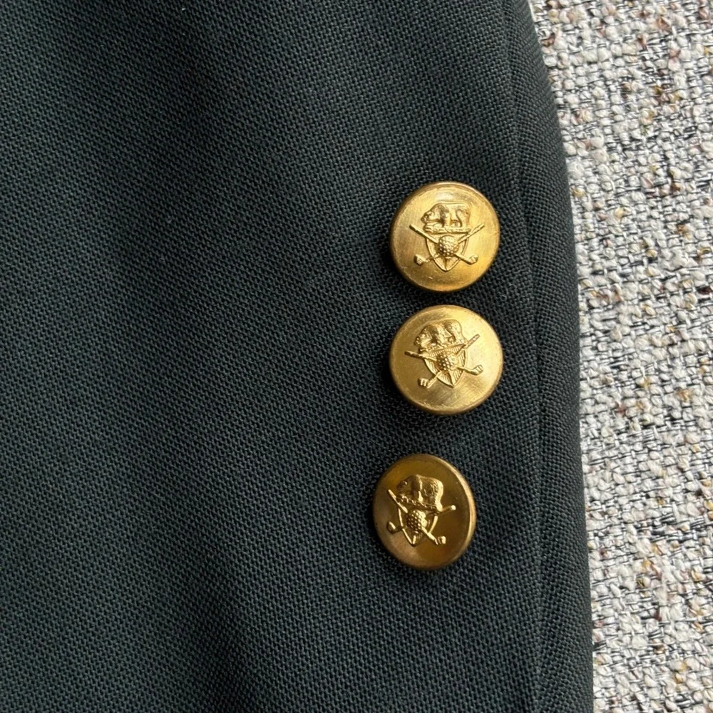 Jack Nicklaus Blazer Mens 46L Tournament Series Green Gold Button Gayfers USA
